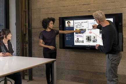 A 55-inch Surface Hub. (Microsoft Photo)